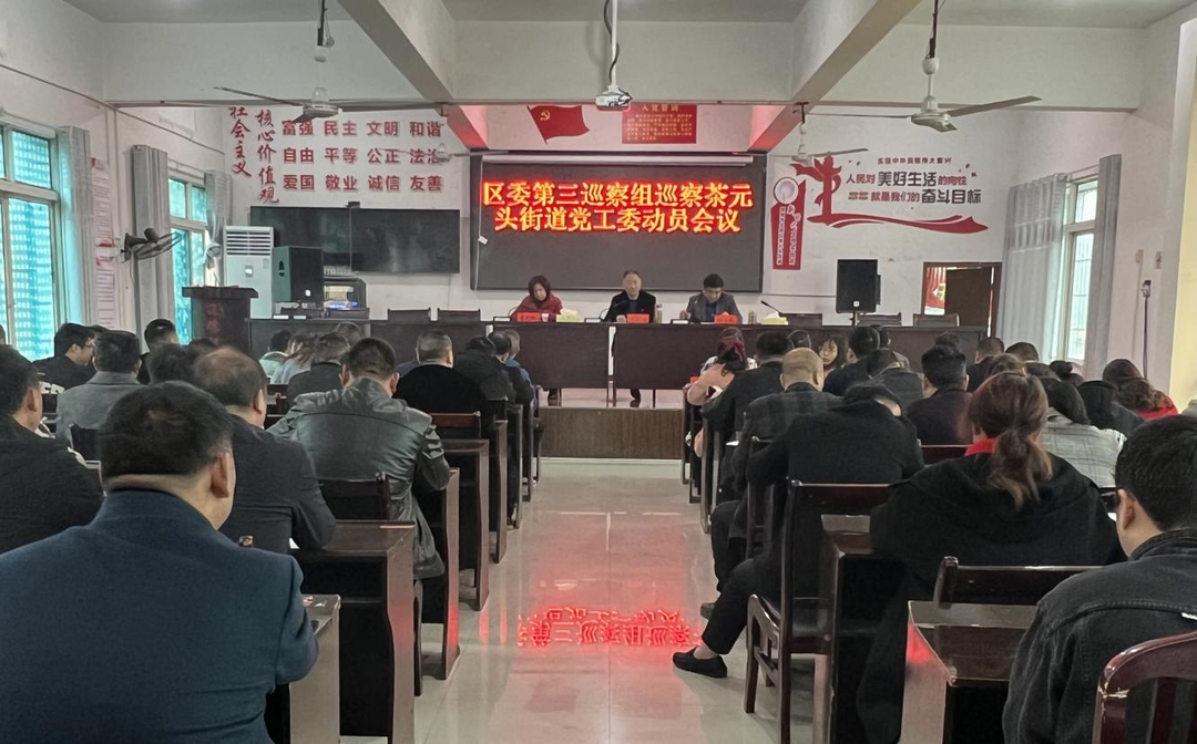 茶元头街道召开区委第三巡察组巡察茶元头街道党工委工作动员会
