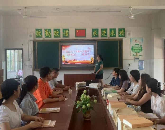 茶元头小学组织开展学习《教育法》和《教师法》