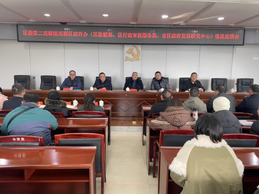 区委第二巡察组向区政府办党组反馈巡察情况